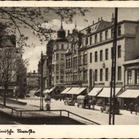 Dänische Straße gegenüber vom Rantzaubau vor dem Weltkrieg
