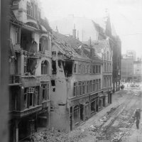 Zerstörung in der Dänischen Straße im 2. Weltkrieg